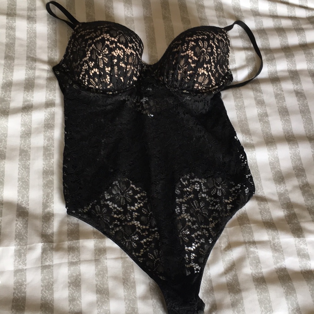 Black Front Lace Teddy